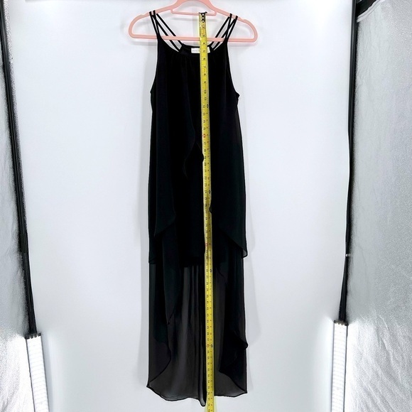 Bisou Bisou Asymmetrical Ruffle Black Dress size 6 - Picture 10 of 10